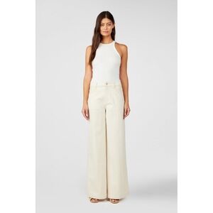 Triarchy‎ Fonda High-Rise Wide Leg Jeans Off-White Size 25 Sustainable Denim Y2K